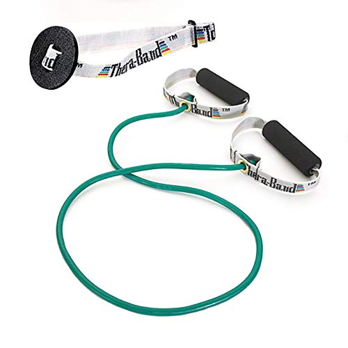 Tube de résistance anti-glisse avec poignées confort et ancrage de porte pour éviter le sport en salle