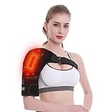 CHILIKI Heated Shoulder Support Wrap Brace,Shoulder Heat Therapy Wrap Heating Pad for Muscle Pain Re