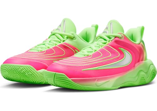 Giannis Immortality 4 Big Kids' Basketball Shoes (FZ6734-304, Lime Blast/Hyper Pink/Iron Grey)2