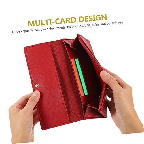 Large Capacity Women's Wallet Long Solid Id Holder Card Holder Pouch for Women Organized Storage3