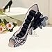 Ring Holder High Heel Shoe Design Fashion Jewelry Organizer Display Birtyday Gift (pink-bk)