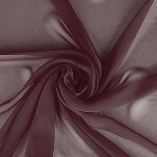 Zen Creative Designs Sheer Chiffon Fabric by The Yard 58 Inch Wide/Lightweight Sheer Fabric/Craft & Sewing Material (1 Yard, Ice Blue)