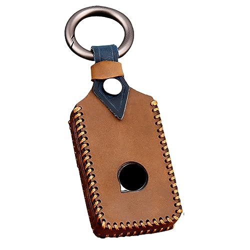 ontto Coque de clé de Voiture Compatible avec Volvo XC40 XC60 XC70 XC90 S60 S90 S80 C30 V70 V90 2017-2020 Étui Cas pour télécommande de clé Voiture en Cuir Protection de clé avec Porte-clés-Marron