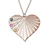 Anzahl der Namen: Personalisierte Halskette mit Herznamenanhänger. Sie können die Anzahl der Namen wählen, 1,2,3,4,5,6,7,8 Namen sind verfügbar, bis zu 8 Namen.