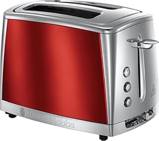 Russell Hobbs 23220 Luna Two Slice Toaster, 1500 W, Red