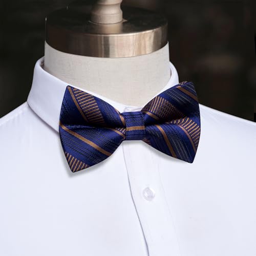 Image of YourTies Bow Ties for Men Pretied Bowties Solid Color Satin Bow Tie Formal Business Tuxedo Wedding Party Prom