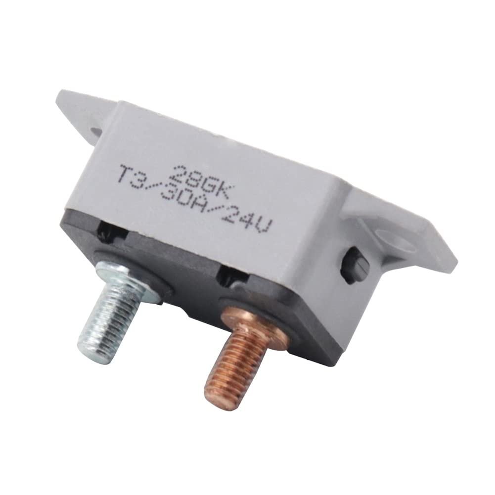 AVSBBYEPS Circuit Breaker 24V Manual Reset 20A/30A/40A/50A Auto Overcurrent Protector Fuse Stud(30a)