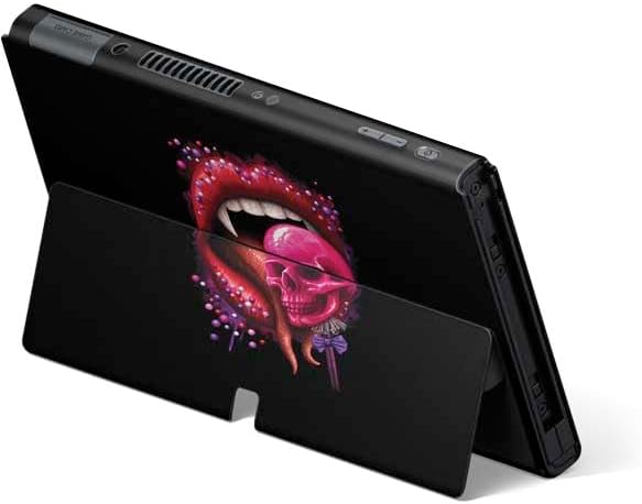 Skinit Gaming Decal Skin Compatible with Nintendo Switch OLED (2021) - Sarah Richter Vampire Skull Lollypop by Sarah Richter Design
