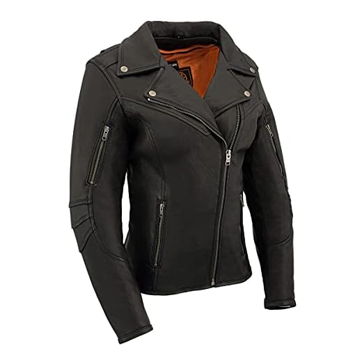 Milwaukee Leather MLL2581 Women's Black 'Classic' Leather Lightweight Long Length Vented Jacket - X-Large
