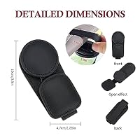 KIWEN Sunglasses Holder for Car Visor, Magnetic Leather Sunglass Eyeglass Hanger Clip for Car Sun Visor Accessories (1, Black) — image 6