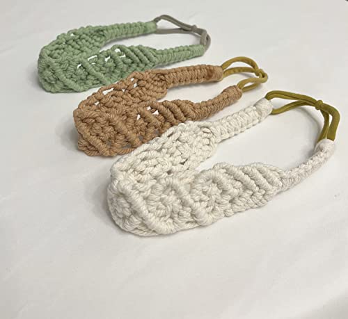 Hixixi 3Pcs Handmade Knit Crochet Headbands Elastic No Slip Macrame Boho Hairband For Women Girls Wide Top Knot Turban Hair Bands #TOP3