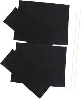 2juegos Recambio para Silla Director con Estructura De Madera Resistente y Transpirable Funda De Asiento para Camping y Jardín Color Negro Elegante