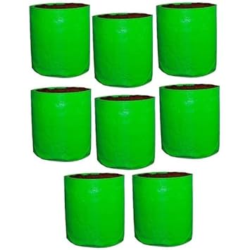 MASHKI 12" x 12" - 3nos, 12" x 9" - 3nos, 9" x 9" - 2nos, Pack of 8 Grow Bags for, Home Gardening, Terrace, Balcony Gardening Grow Bag
