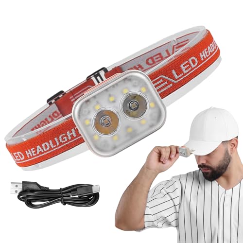 Genérico Linterna frontal, Faro de nocturna, Linterna frontal de luz fuerte para nocturna, Herramienta de iluminación exterior de diseño ajustable para ciclismo, camping, y montañismo - imagen 8