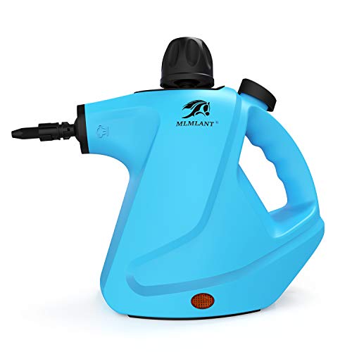 MLMLANT Limpiador Vapor Mano, Limpiador de Vapor Portátil de Usos Múltiples con 9 Accesorios, 1050W, 450ML Adecuado para el Alfombras, Cortinas, Asientos de Auto, Cocina, Chinches, Piso, Baño