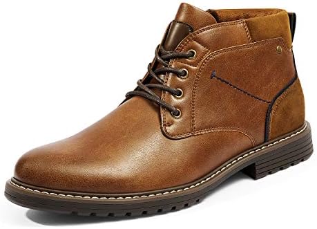 Bruno Marc Men's Chukka Dress Boots Casual Lace up Plain Toe Boot Shoes for Men Brown Size 12 M US Stone-8