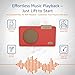 SMPL Music Player with Lifter for Seniors - Audiobooks + MP3 Player Sound, Durable Wooden Enclosure, Retro Look, 4GB USB with 40 Nostalgic Hits - Live Support (Red)