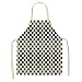 Fartuch 1 Sztuk Czarno-biały Geometryczny Fartuch Kuchenny Dla Kobiety I Mężczyzna Domowy Kuling Kupuj Sklep do pieczenia Cleaning Bawełniane śliniaczki 53 * 65cm (Color : C, Size : 53x65cm)