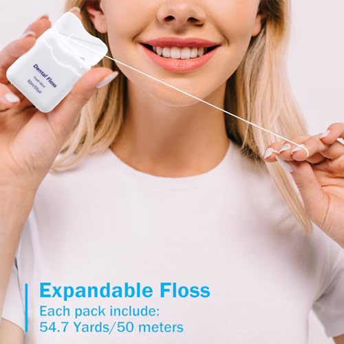 Mimorou 60 Pack Dental Floss Bulk Mint Flavored 50m Each Travel Dental Floss Oral Care for Teeth and Gum Protection(Multicolor)