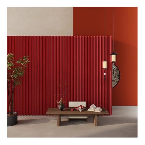 Cloison de séparation design en papier kraft rouge épais | Paravent haut de gamme