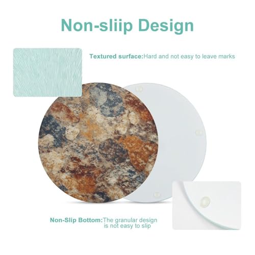 Tempered Glass Cutting Board, Abstract Granite Print Glass Cutting Board Small Cutting Board Portable Chopping Board - Image 3