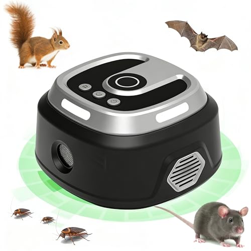 Ultrasonic Pest Repeller Indoor 4 Modes,360° Plug in Mouse Deterrent,120 M² Wide Range Rodent Deterrent Indoor,Mouseblocker for House,Attic,Garage,Warehouse Rvs repelente ultrasonico de plagas