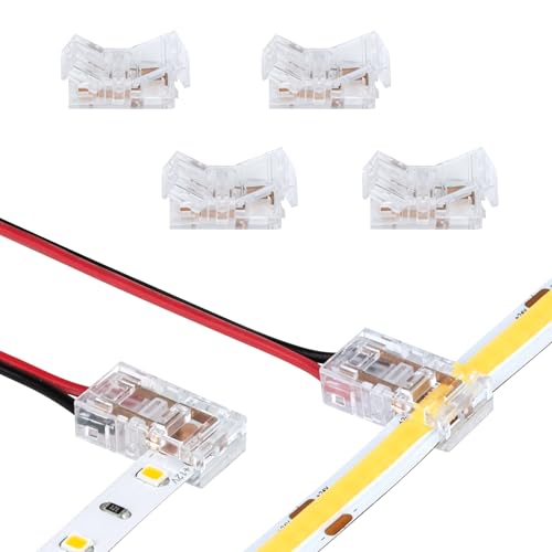 Armacost Lighting SureLock Pro 2 Pin LED Strip Light Tape to Wire T Corner Connectors, 6 Pack 560051