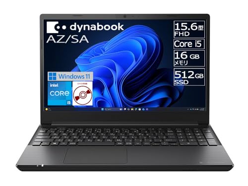 dynabook �m�[�g�p�\�R�� AZ (DVD�h���C�u����/Core i5/15.6�^FHD�i16�F9�j/Windows 11 Pro 64�r�b�g/16GB/512GB SSD/�u���b�N)Web���f�� W6AZSA5RAB