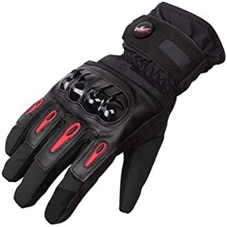 2KP CE Motorradhandschuhe für Frühling, Motorrad Handschuhe, wasserdichte, Winddichte Motorradhandschuhe für Männer Frauen, Touchscreen Thermohandschuhe mit Harten Knöcheln für Mot