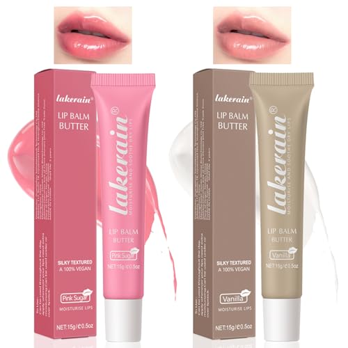 Bálsamo de mantequilla de labios de verano, bálsamo de labios, máscara de labios y bálsamo labial para hidratación instantánea, hidratante y nutritiva, tintada, brillo e hidratación, cuidado de labios