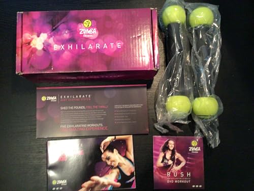 ZUMBA-2-EXHILARATE-Coffret 5 DVD+ 2 Haltères + 1 Livret-Version Française