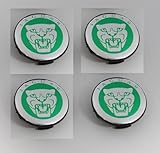 4PC Set Green fit for Cat Center Wheel Hub Caps fit for S Type X Type XJR XF XJ XK 59MM (Green)