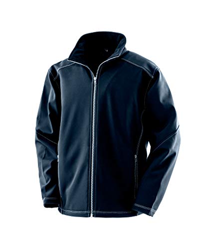Image of Result Work-Guard Treble Stitch Soft Shell Jacket Navy 3XL