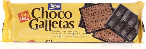 Tirma Chocobiscuit Black 160g | Galleta crujiente cubierta de chocolate negro intenso | Equilibrio perfecto entre textura y sabor | Ideal como snack o con café | Capricho irresistible.