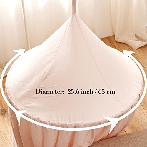 Kertnic Bed Canopy For Girls, Soft Pink Princess Canopy Dreamy Decor Frills Bed Canopies For Kids Room, Hanging Canopy Bedding Drapes Toddler Reading Nook Play Tent (Light Pink) #TOP5