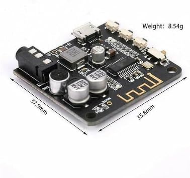 3PCS BT5.0 MP3 Decoder Board Universal Audio Receiver Module with Bluetooth 5.0 Backward Compatibility, Lossless Playback, Micro USB Power