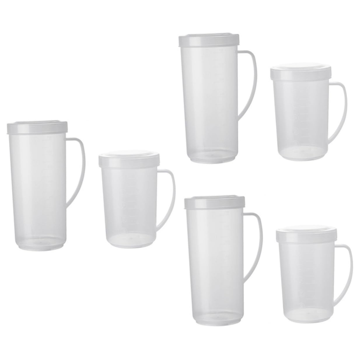 TOPBATHY 6 Pz tazza lattiere da forno a microonde misurino per versare bollitore gelatto contenitore graduato contenitori Stoviglie per la casa misurini di plastica bianca Riutilizzabile