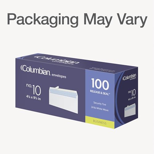 Columbian #10 Self-Seal Security Envelopes, Security Tint and Pattern, Redi-Strip Self-Seal Closure, 24-lb White Wove, 4-1/8\" x 9-1/2\", 100/Box (1016911) - Thumbnail 7