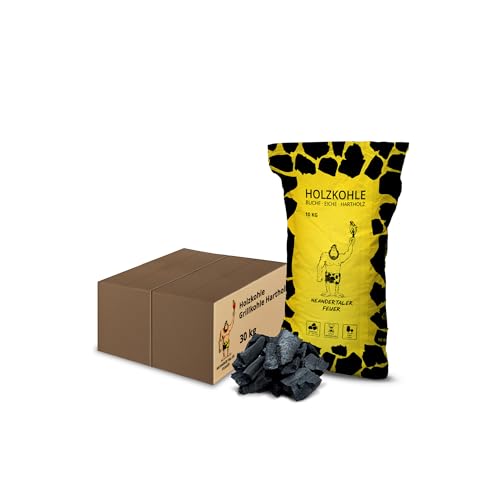 Neandertaler Feuer Holzkohle Grillkohle Buche - Charcoal BBQ 2 x 30 kg Kohle für Grill Smoker Kamin | Grillholzkohle aus Laubholz Buchenholzkohle 60 kg | Restaurant Qualität Neandertaler Feuer Holzkohle Grillkohle Buche - Charcoal BBQ 2 x 30 kg Kohle für Grill Smoker Kamin | Grillholzkohle aus Laubholz Buchenholzkohle 60 kg | Restaurant Qualität
