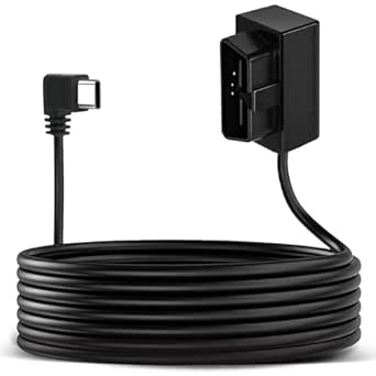 OBD Power Cable Hardwire Kit for Dash Camera with Low Voltage Protection and 24h Parking Mode