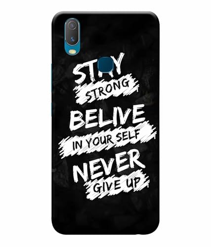 Image of Stay Strong Motivation Quotes Printed Hard Back Case Cover & Compatible for Vivo Y11 (Multicolor) - D1810