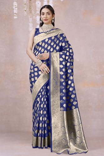 Image of MIRCHI FASHION Women Saree | Banarasi Silk Woven Design Daily Regular Use Sari with Blouse