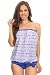Dippin' Daisy's Womens Strapless Bandeau Blouson Tankini with Bottoms