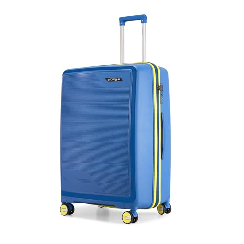Image of Provogue Spectrum Hard-Sided PP 75 Cm Trolley Bag Large Size | Expandable Space with 8 Wheels Trolley Bags for Travel | Combination Lock | 5 Year Warranty (Aqua Hush Blue)