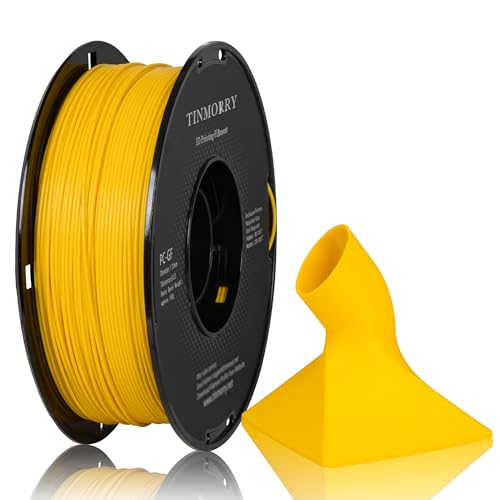 TINMORRY PC-GF Glass Fiber 3D Printer Filament 1.75mm, 1 KG, Carter Yellow