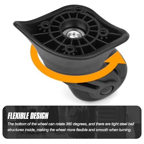 Volein Kofferrollen 1 Pair Koffer Ersatzrollen Robust Gepäck Ersatzrollen Koffer Ersatzteile (V-72A)