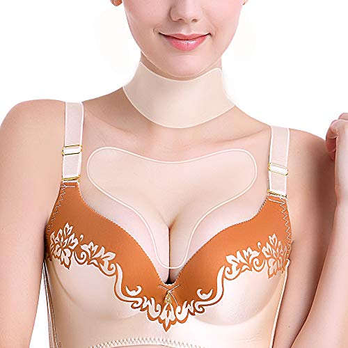Upgrade Decollete Pads And Anti-Wrinkle Pads for Neck(set of 4),Reusable Paches,Dermatologist Approved Silicone Pads for Neck&Chest Wrinkle Treatment and Prevention