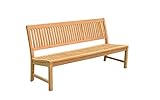 Echt Teak Kingsburry Teak Bank Gartenbank 180cm ohne Armlehnen