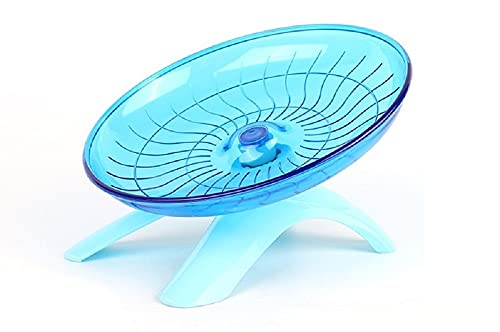 Hamster Wheel, Flying Saucer Wheel Silent Running Exercise Wheel for Gerbil Rats Mouse Hedgehog Small Animals, Blue