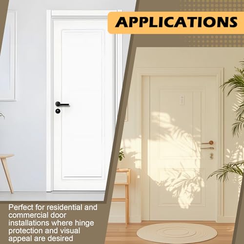 Image of Door Hinge Shims 10 Pack - 0.040 Inch Thickness, 4.5 Inch Hinge Shims | Do not remove the hinge, simply loosen the screw, stick on the gasket, and readjust the tightness